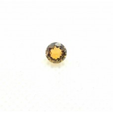 Natural yellow tourmaline 6mm round facet 0.95cts